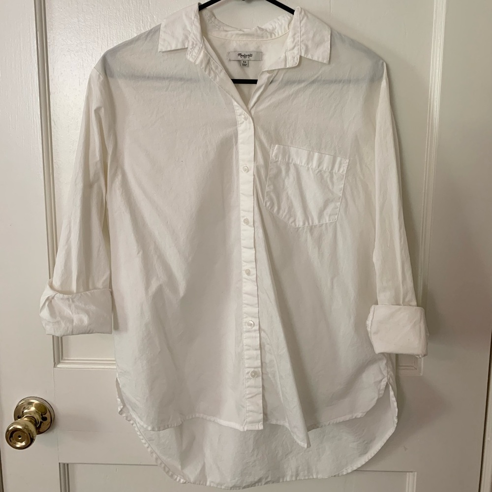 Madewell Oversized Boyfriend Shirt, XS